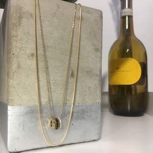 14k gold plated 3 disc charm necklace (top row, both necklaces sold separately)